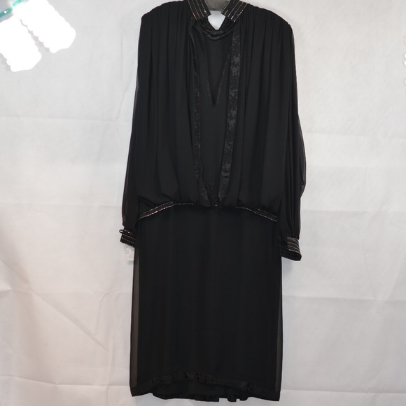 Vintage Wayne Clark Beaded Dress SZ 10 -#B25 - Picture 8 of 8